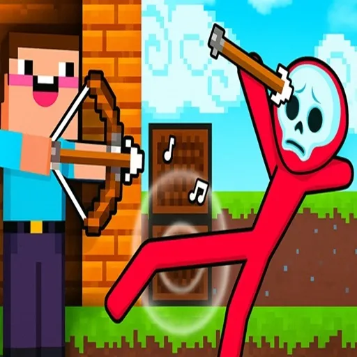 Noob archer vs Stickman Zombie: zombie shooter